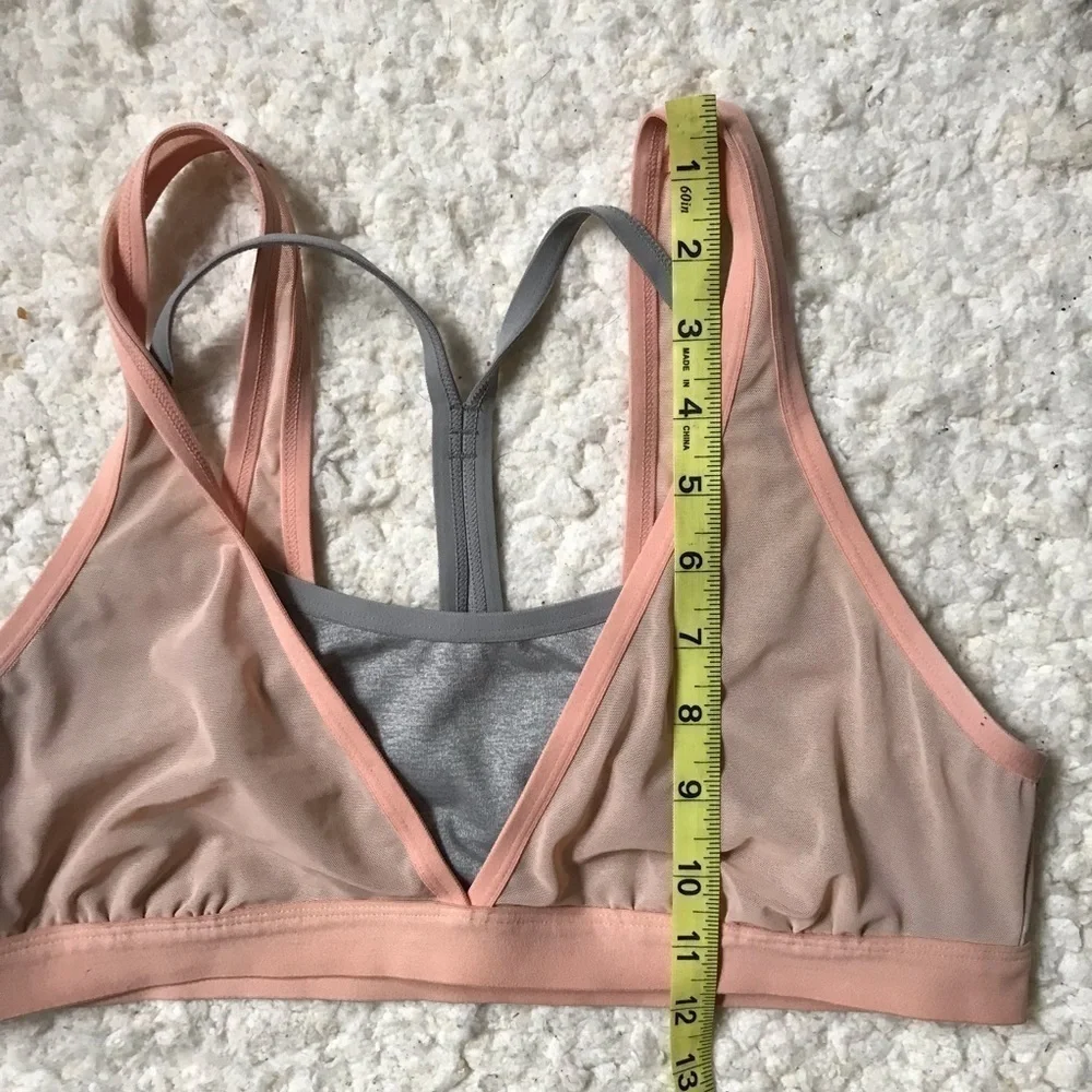 Aerie: Layered Gray and Nude Sports Bra Size Large